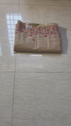 The Aarna Riva: Beige Tussar-Finish Embroidered Handloom Cotton Saree