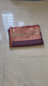 The Rohini Vilasa: Deep Wine & Antique Gold Banarasi Silk Saree