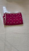 The Ragini Riva: Crimson Maroon Threadwork Embroidered Saree