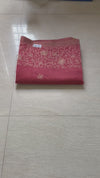 The Tanvi Vilasa: Rust Rose Handloom Cotton Saree with Antique Gold Zari