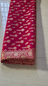 The Varanasi Heritage: Crimson Red Banarasi Saree with Fine Gold Zari Paisley Buttis