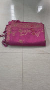 The Ananya Vilasa: Onion Pink & Gold Woven Saree