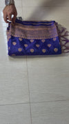 The Royal Nilambari: Royal Blue & Gold Zari Heritage Saree