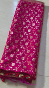 The Varanasi Jaal: Rani Pink Banarasi Kanti Saree with Antique Golden Zari Floral Network