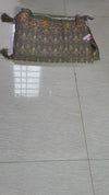 The Olive Procession: Sage Olive Cotton Silk Saree with Madhubani Elephant Motif Pallu