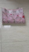 The Charu Nila: Blush Pink Embroidered Pure Linen Saree