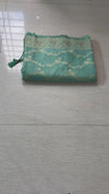 The Samaira Vilasa: Sea Green & Gold Woven Silk Saree