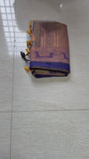 The Royal Nilambari: Imperial Violet & Gold Soft Silk Saree